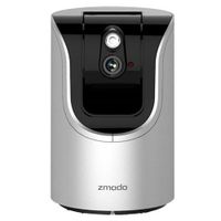 Zmodo ZH-IZV15-WAC Smart Pan Tilt WiFi Camera with 360-degree Monitoring, Two-Way Audio, IR Night Vision, microSD Card Supported and Smart Motion Alerts