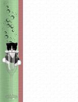 Cat In Champagne Glass Stationery Printer Paper 26 Sheets
