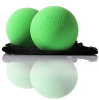 Sport2People Premium Massage Ball - Set of 2 Lacrosse Balls for Trigger Point Treatment and Plantar Fasciitis Pain Relief - Therapy Ball for Deep Tissue Massage and Myofascial Release