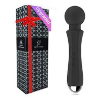 QISE Electric Massagers Handheld Wireless Massage Wand Personal Rechargeable with 20 Powerful Vibration Modes 8 Speeds Full Body Massagers Soft Silicone Purple