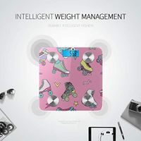 Colorful Retro Roller Skates Bluetooth Weight Scale Scales for Weight Fitness Scale Tracks 8 Key Compositions Analyzer Sync with Fitness Apps 400 Lbs