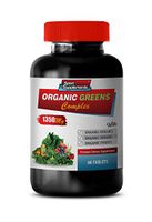 Cardiovascular Vitamins for Men - Organic Greens Complex 1350MG - Premium Dietary Supplement - Oat Grass Supplement - 1 Bottle 60 Tablets
