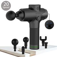 atombud Massage Gun,Percussion Massager for Deep Muscle Tissue,Man & Women Portable Quiet Brushless Motor Neck Massager with Multiple Heads & 20 Intensity