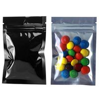 Smell Proof Barrier Bags - Zipper w/Heat Seal - 1,000 Bags (Black & Clear, 1 Gram)