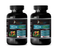 Heart Care Supplement - Organic Greens Premium Complex - Ginger Extract for Testosterone - 2 Bottles 120 Tablets