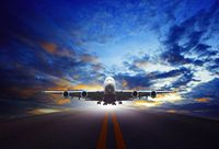 CSFOTO 7x5ft Airplane Take Off Backdrop Aircraft Airport Runway Photography Background Sky Cloud Arrival Travel Tour Boy Room Decoration Adults Kids Photo Booth Studio Props Polyester Wallpaper