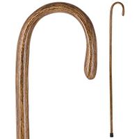 Brazos Trekking Pole Hiking Stick for Men and Women Handcrafted of Lightweight Wood and made in the USA, Brown Oak,  55 Inches