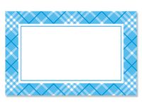 50 pack Blue Plaid BorderNo Sentiment Enclosure Cards (20 unit, 50 pack per unit.)