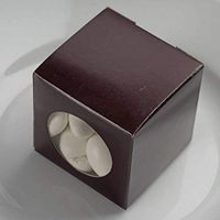 Efavormart 2x2 Chocolate Ballotin Box for Candy Treat Gift Wrap Box Party Favor Box for Bridal Shower Anniverary Wedding -100 Boxes