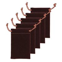 25 Pcs Velvet Cloth Drawstring Bags Jewelry Pouches Bag Gift Packaging Bag Sachet Bag Party Wedding Favor, 2 x 2.75 Inch (Coffee)