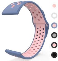 Sunnywoo 20mm Watch Silicone Watch Band Strap with Quick Release Pins Compatible with Garmin Vivoactive 3,Samsung Galaxy Watch 42mm /Ticwatch E and All The 20mm Width Smart and Traditional Watch Lugs