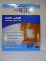 Nexcare Gentle And  Soft Adhesive Gauze Pad 6" X 6", 1 ct Packages