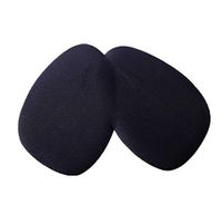 Gentle Meow 4 Pairs Front Half Insoles Feet Shockproof Forefoot Half Sole Cushions, Black