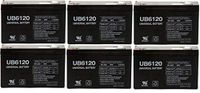 Universal Power Group 6V 12Ah F1 UPS Battery for Streamlight LIGHTBOX - 6 Pack