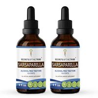 Sarsaparilla Tincture Alcohol-Free Extract, Organic Sarsaparilla (Smilax Medica) Dried Root Tincture Supplement (2x4 FL OZ)