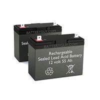 BatteryGuy Battery BG-12550NB - 12V 55AH Replacement for Shoprider TE889DX4-4 Replacement Battery Pack (Rechargeable)