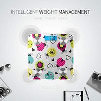 LYAOE Bluetooth Body Fat Scale Ladybug Pattern Smart Wireless Scale with LCD Display Measuring Body Weight Bmi and Health Digital Scale