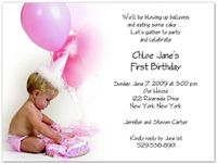 Stacy 1st Birthday Invitations - Set of 20