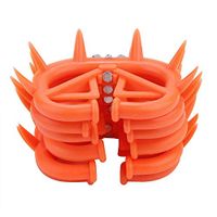 6 Pcs Cow Nose Ring Farm Livestock Animal Weaner Red Plastic Weaning Tool for Calf Cattle Prevent Sucking