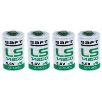 4x SAFT LS14250 1/2 AA STD 3.6V Lithium Battery For Smart Utility Metering, Emergency Backup, Data Collection,Smart Munitions, Sensors, RFID Tracking, Asset Tracking, Theft Prevention