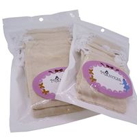Beige Color Cotton Pouch with Drawstring for Gift Packaging, 2 Sizes, Pack of 24