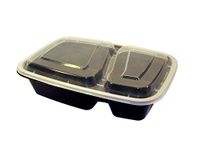 Specialty Quality Packaging MT2850B Microwavable Container, 2-Compt, 8" x 6", Combo 150 (Pack of 150)