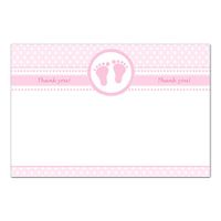 30 Blank Thank You Cards Notes Pink Girl Baby Shower + 30 White Envelopes