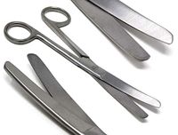 A2Z-BB02CV Dissecting Scissors, Blunt/Blunt Point Blades, 5.5" (14cm), Curved, Premium Quality, Stainless Steel
