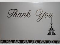 Metallic Gold Bell Ornament"Thank You" Note Cards w/Envelopes