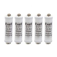 Five S177 Silver Oxide Exell 10.5V Batteries For SONY C-76 Microphone and SURE SM82 Microphone, 7MR9 HD-7D 9.45V 9.8V E-177 1606M 177A 7LR44 7MR44 7NR44 A177 S177 H-7C TR-177R PC177S EN177S 7MR9 H-7D