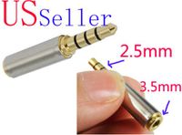 FYL 2.5mm 1/8" Male Plug 4 Pole to 3.5mm Female Jack Audio Video Plug Adapter