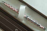 Cross Century Colors Executive Essential Classic Gingham Pink Print Tints with Jewelry-Quality Center Band Medium Point Ballpoint Pen