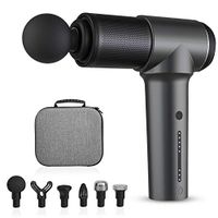ChampionGun Massage Gun Deep Muscle Tissue Percussion Massager Gun Handheld for Pain Relief, Portable Cordless Body Massagers Sports Drill Super Quiet Brushless Motor with 6 Massage Heads