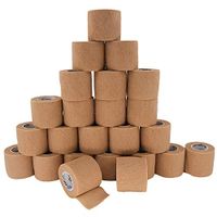 Self Adherent Cohesive Bandages Wrap 24 Count 2" x 5 Yards, Medical Tape, Adhesive Flexible Breathable First Aid Non Woven Rolls, Stretch Athletic, Ankle Sprains & Swelling, Sports, FDA Approved