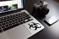 A Design World Bio Hazard MacBook Decals Stickers Color Decals Decoration Vinyl Stickers Electronics Computer Custom Decals Cars Kitchen Bathroom Mirror Color Selection