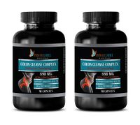Digestive Pills for Women - Colon Cleanse Complex - Natural Cleansing - psyllium Husk for Men - 2 Bottles 180 Capsules