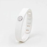 Power Ionics Crystal Lover IDEA Band 4in1 Multifunction Titanium/Ge/F.I.R/Tourmaine 3000ions/cc Sports Bio Wristband Bracelet (White)
