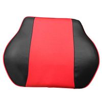 Yolu Lumbar Support Cushion Memory Foam Lumbar Support Pillow Leather Car Back Cushion for Lower Back Pain Relief Universal Chair and Car Seat Cushion - Red