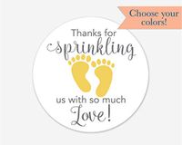 40ct, Baby Shower Stickers, Thanks for Showering us, Girl Boy and Gender Neutral Shower Stickers (#681-2-YL)