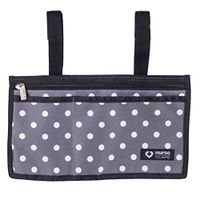 Wheelchair Armrest Pouch Organizer Bag for Side of Chair, 3 Pocket Tote, Arm Rest Storage Accessories for Electric, Manual or Powered Chairs (Pop Lights)