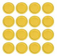Set of 96 Summer Party Plates - 6.87" Small Plates (Gold Yellow Plates)