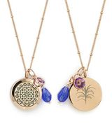 1 Rose Gold Essential Oil Diffuser Necklace - Aromatherapy Jewelry - Hypoallergenic 316L Surgical Grade Stainless Steel, 20.8” Chain + 9 Washable Insert Pads + Charms
