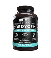Naturally Sourced Cordyceps, 4-Month Supply, 365 Capsules, No Stearates or Rice Filler, Made in The USA, Non-GMO & Gluten-Free, 1350 mg of Undiluted Cordyceps with No Additives