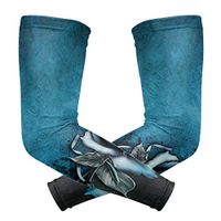 LEVEIS Rose Arm Sleeves UV Protection for Men Women Sunblock Protective Gloves Running Golf Cycling Driving Long Arm Cover 1 Pair