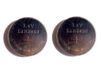 2 x LIR2450 3.6 Volt Lithium Ion Button Batteries