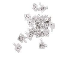 Aexit 10 Pairs Household Batteries Silver Tone Metal Battery Spring Plate Set for Rechargeable AA AAA