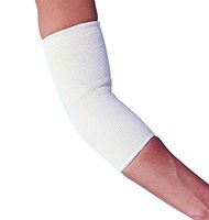 CHAMPION Elbow Support Pullover Sleeve Elastic Knit, White, Small