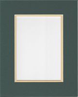 24x36 PIne Green and Maize Yellow Double Picture Mats with White Core, for 20x30 Pictures