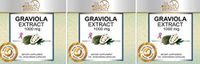 GRAVIOLA Extract 1000 mg 2 Capsules - 3 Bottles - 120 Vegetarian Capsules Per Bottle