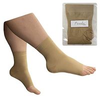 Presadee Ankle 20-30 mmHg Firm Compression Swelling Circulation Open Toe Sleeve (Beige, 5X-Large)